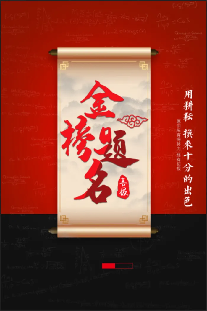 红色金榜题名海报1