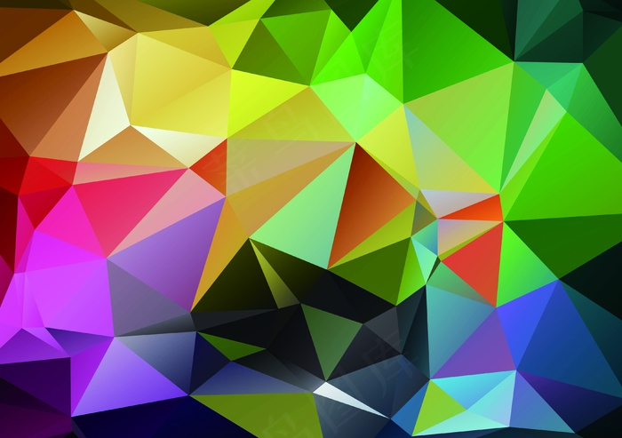 炫彩几何图形背景 几何艺术设计 多边形背景图片