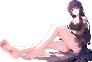 性感坐姿女孩卡通人物简笔