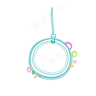 卡通边框 卡通彩色框  手绘对话框 可爱边框 免抠