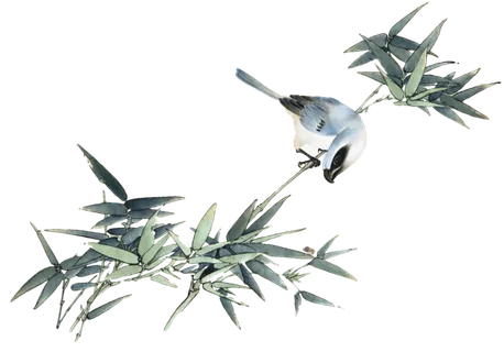 竹子水墨画中国风国画墨水书法竹子画