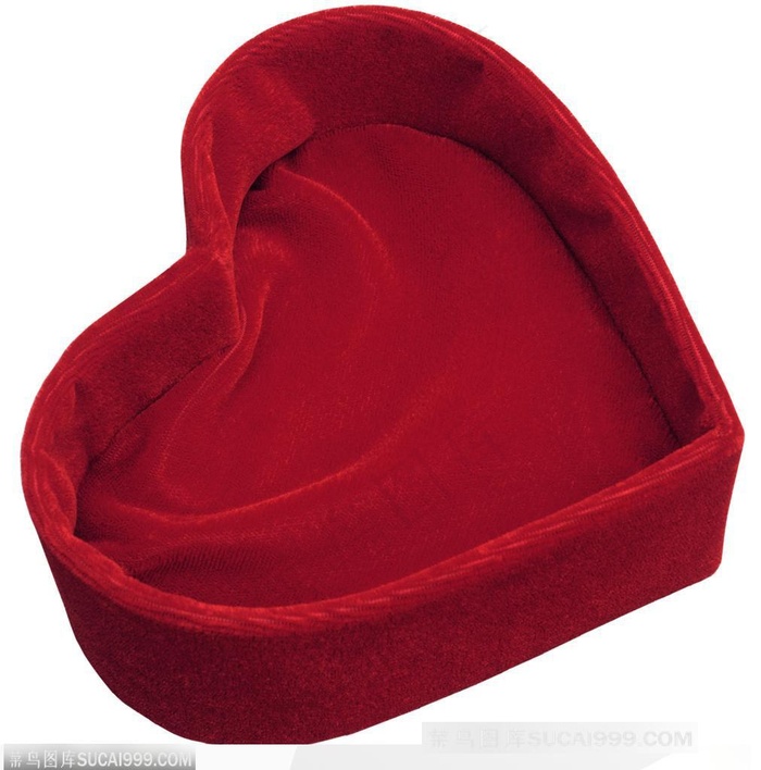 情人节花物语-斜放的红色心形盒子