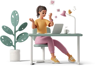 3d立体插画人物