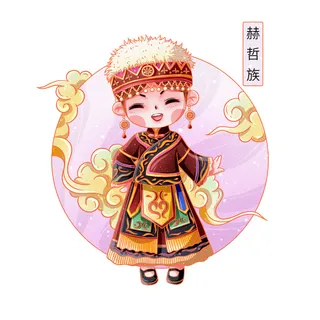 国潮Q版56个少数民族人物卡通形象服饰插画民族风服饰元素PSD素材 国潮Q版56个少数民族人物卡通形象服饰插画民族风服饰元素PSD素材