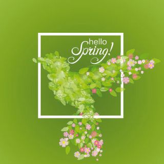 欢迎春天花开素材