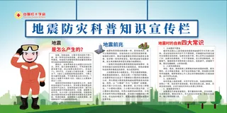 地震防灾科 普知识宣传栏