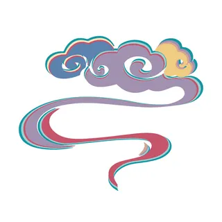 中国风中式国潮敦煌云纹祥云插画图案云朵云彩元素PSDAI设计素材