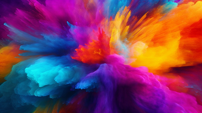 彩色颜料抽象炫酷爆炸风格背景