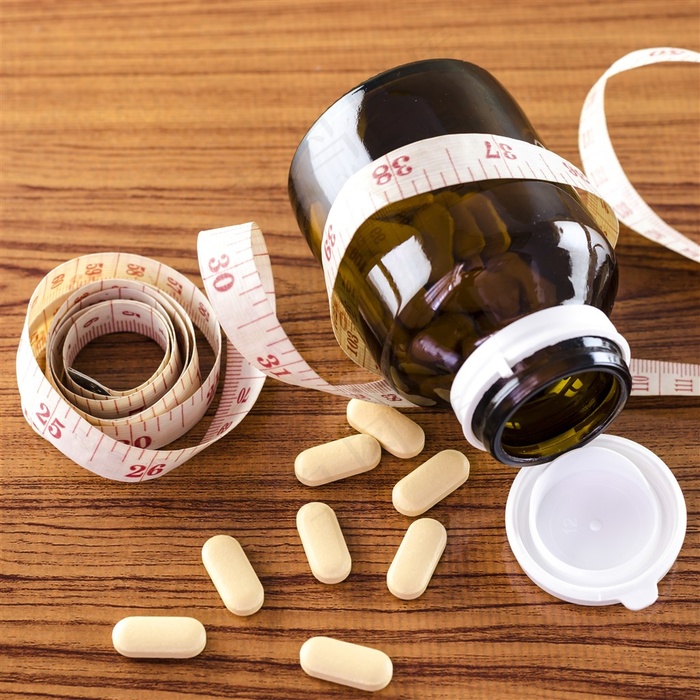 米尺和减肥药丸胶囊高清素材