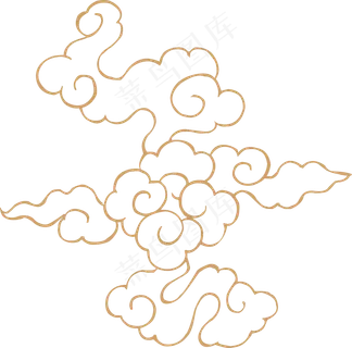 中式传统祥云中国风古典水纹吉祥图案免抠
