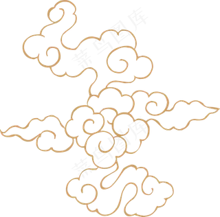 中式传统祥云中国风古典水纹吉祥图案免抠