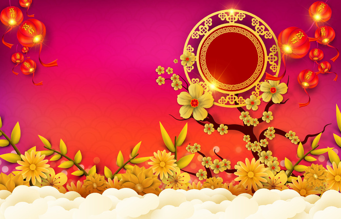 设计新年背景春节