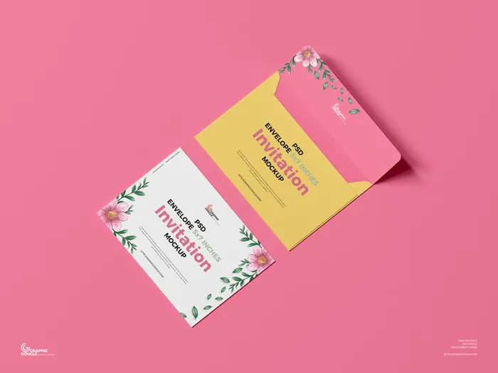 免费信封邀请卡样psd模版下载
