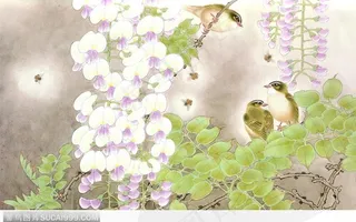 铃兰花丛里的鸟儿们