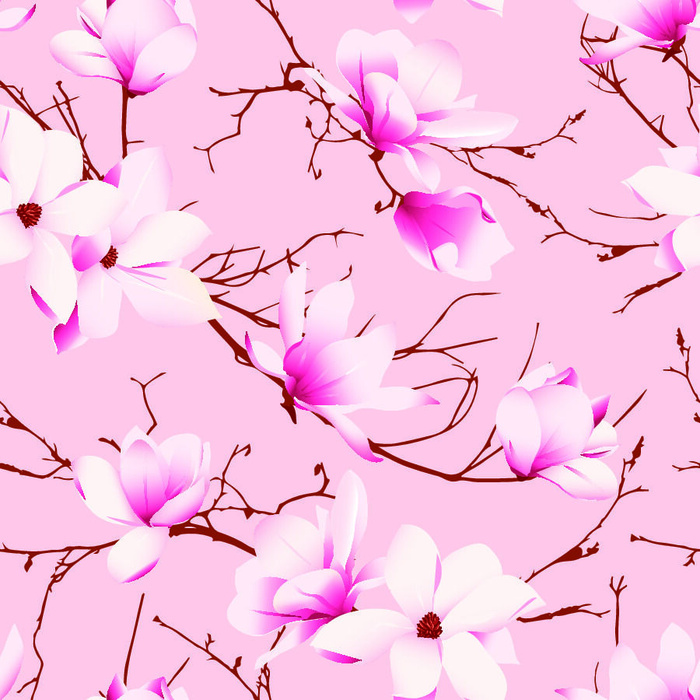 花卉唯美手绘花朵面料纹理手机壳布料面料印花服装矢量图案素材