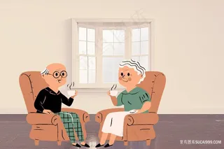 可爱卡通老年人图片