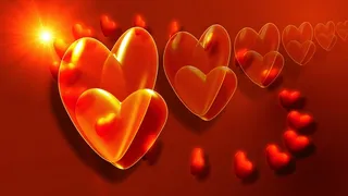 创意红色心形背景图片