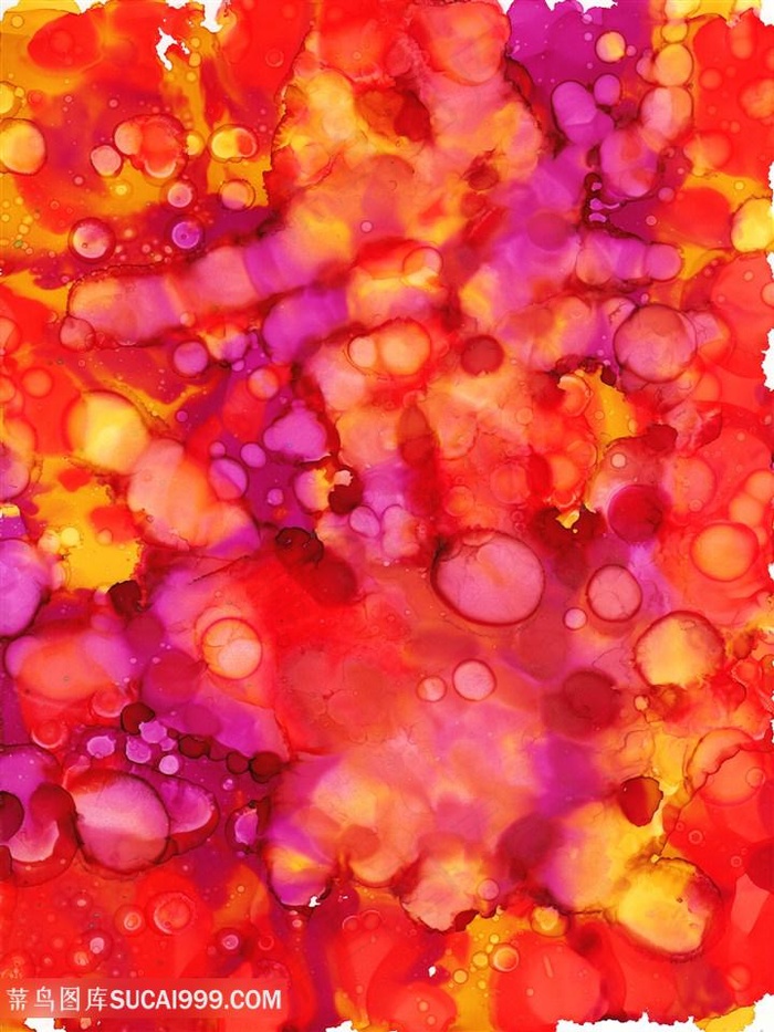 多彩油墨抽象背景元素