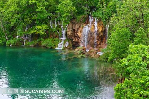 瀑布风景图片素材