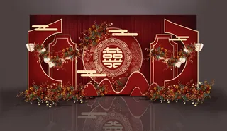 中式主题婚礼主舞台
