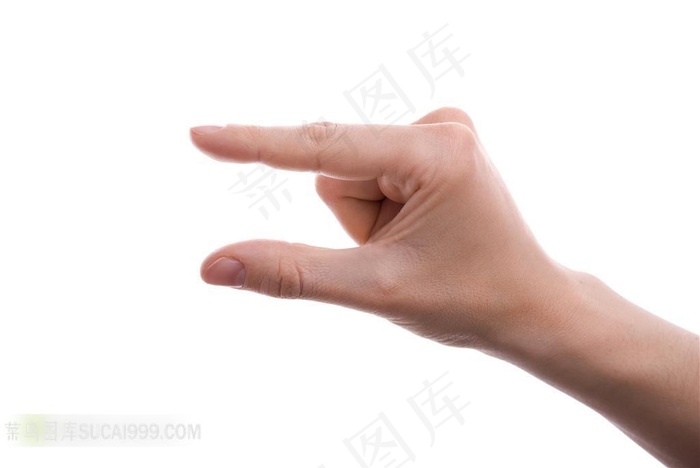 捏东西的手势图片