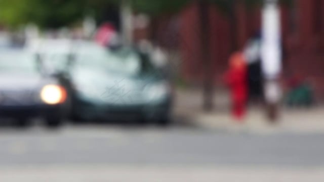 城市, 散景, 街道, 模糊, 失焦, 行人, 汽车, 路