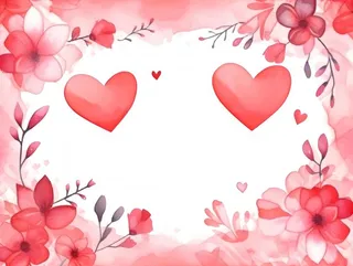 爱心边框粉色素材背景