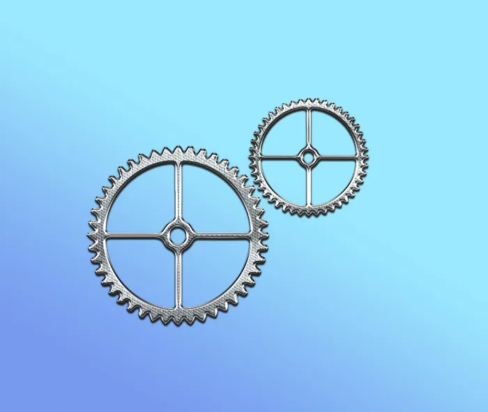 齿轮合作运作图标psd模版下载