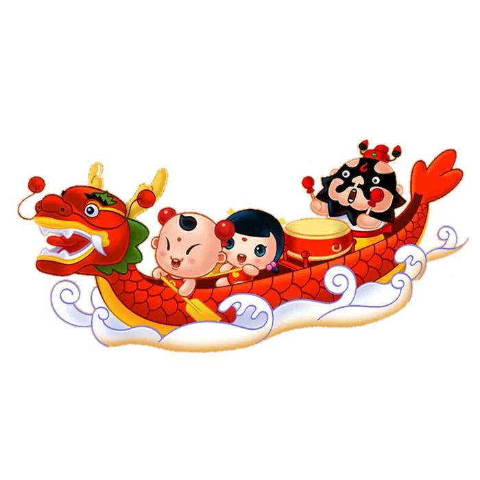 卡通赛龙舟素材