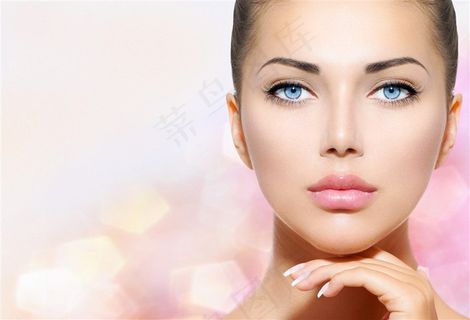 欧美模特美女正脸美容图片