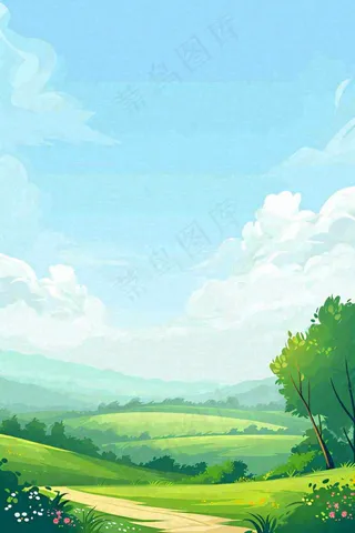 春天野外绿草繁花阳光明媚立春，春分，野外郊游，踏青，春游