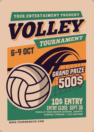 排球海报宣传PSD素材