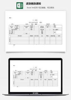 进货销货通知excel模板