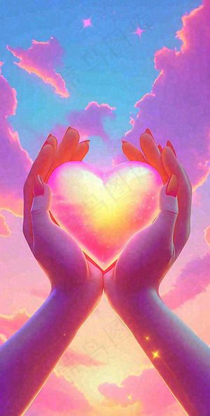 浪漫爱心情人节粉色爱情关爱