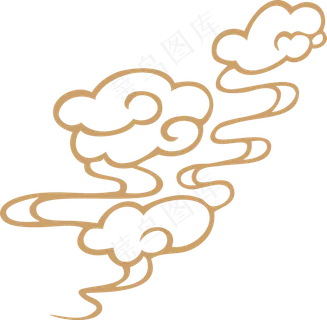 中式传统祥云中国风古典水纹吉祥图案免抠