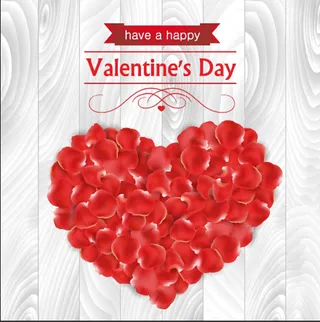 情人节快乐玫瑰红心背景