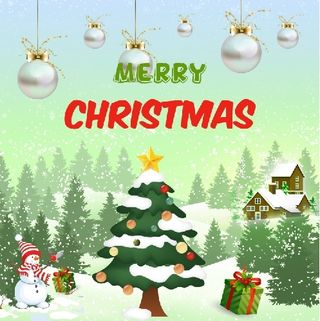 圣诞节雪花背景风景