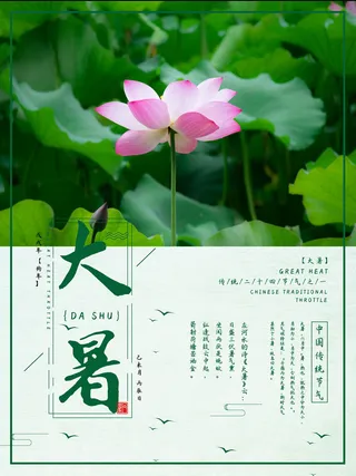 大暑海报节气素材