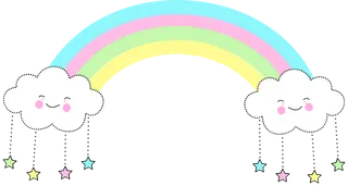 卡通彩虹可爱少儿兴趣班素材