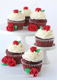 鲜花蛋糕摄影素材