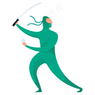 忍者人物免抠图