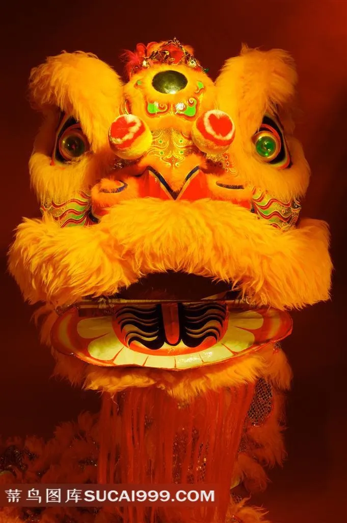 传统文化舞狮狮子头图片