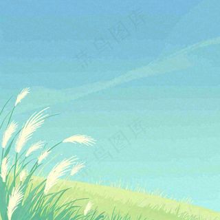 春天卡通手绘花草儿童节踏青春游