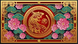 设计创造新年虎年2022素材