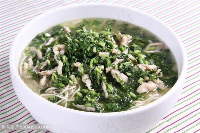 中华美食丝汤面实拍摄影图
