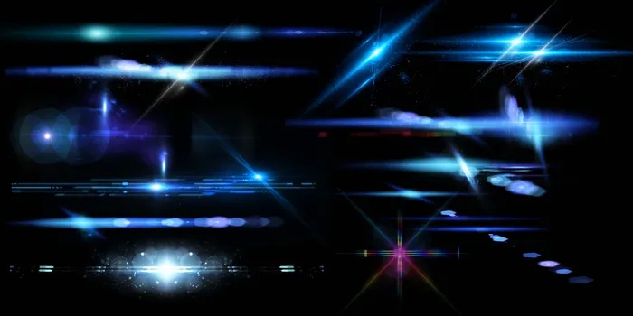 蓝色光效，科技光。psd模版下载