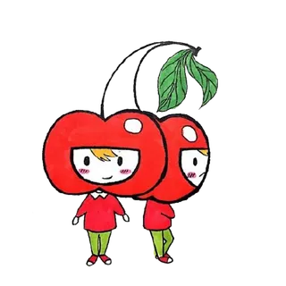 卡通樱桃可爱