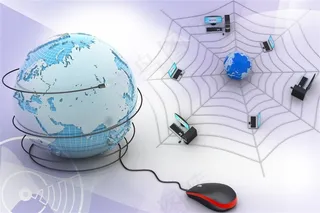 世界互联网信息插画