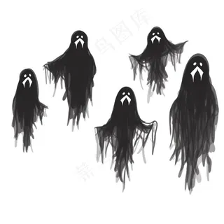 幽灵鬼怪万圣节恐怖插画免抠