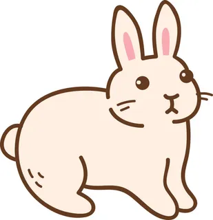免抠矢量卡通小兔
